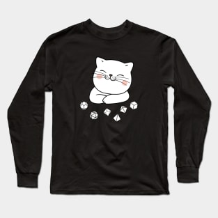 Dungeon Meowster Funny Cat Tabletop RPG Long Sleeve T-Shirt